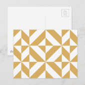 Carte Postale Motif de cube géométrique Cool profond (Devant / Derrière)