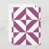 Carte Postale Motif de cube géométrique de raisin chaud (Devant / Derrière)