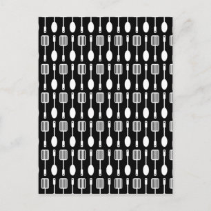 Carte Postale Motif de Cuisine de cuisine rétro