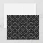 Carte Postale Motif de Damas (Gris & Noir) (Devant / Derrière)