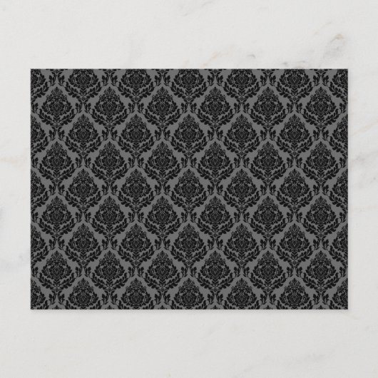 Carte Postale Motif de Damas (Gris & Noir) (Devant)