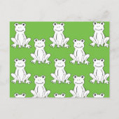 Carte Postale Motif de de grenouille Motif vert mou (Devant)
