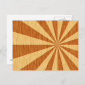 Carte Postale motif de démarrage à grains de bois (Devant / Derrière)