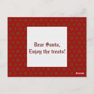 Carte Postale Motif de dentelle de Noël