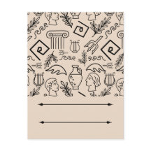 Motif de dessin linéaire de la Grèce antique