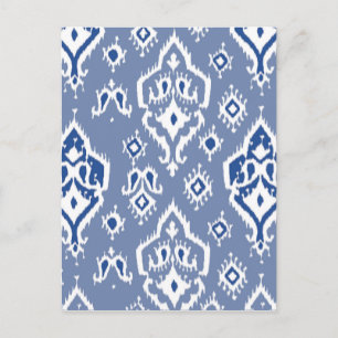 Carte Postale Motif de diamants de la tribu Ikat