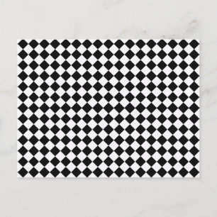 Carte Postale Motif de diamants noir et blanc par Shirley Taylor