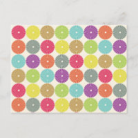 Motif de disques ronds Pastel Spring Fille colorée