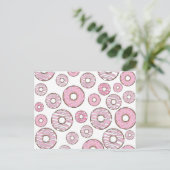 Carte Postale Motif De Donuts, Donuts Roses, Saupoudrages (Debout devant)