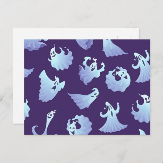 Carte Postale Motif de fantôme (Devant / Derrière)