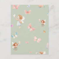 Motif de fée pastel, design de papillon mignon pou