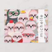 Carte Postale Motif De Fentes, De Mignons Fentes, Votre Nom (Devant)