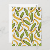 Carte Postale Motif de feuille de banane tropicale (Devant / Derrière)