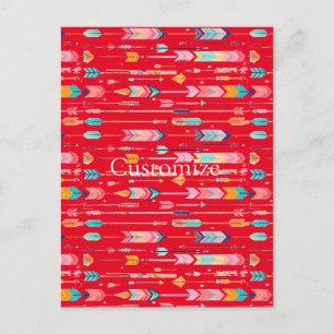 Carte Postale Motif de flèche multicolore Thunder_Cove