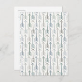 Carte Postale Motif de flèches d'aquarelle (Devant / Derrière)