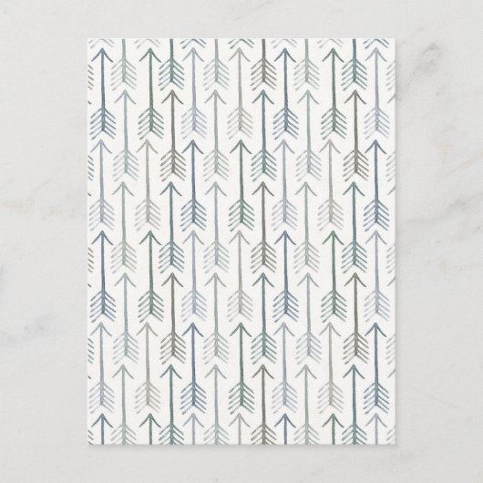 Carte Postale Motif de flèches d'aquarelle (Devant)