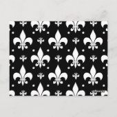 Carte Postale Motif de fleur de lis noir Design (Dos)