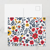 Carte Postale Motif de fleurs (Devant / Derrière)