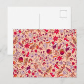 Carte Postale Motif de fleurs (Devant / Derrière)