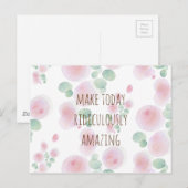 Carte Postale Motif de fleurs (Devant / Derrière)