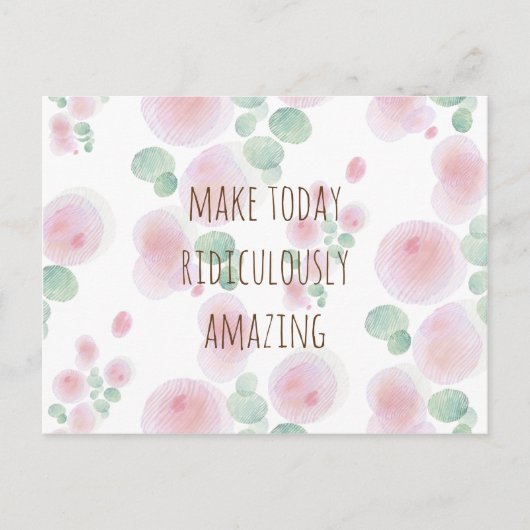 Carte Postale Motif de fleurs (Devant)