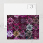 Carte Postale motif de fleurs abstrait (Devant / Derrière)