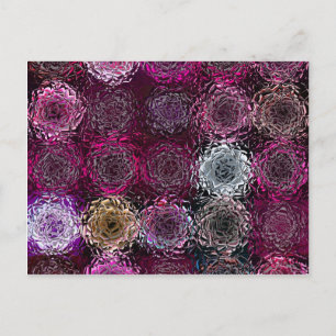 Carte Postale motif de fleurs abstrait