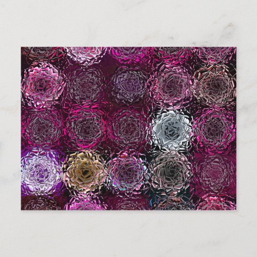 Carte Postale motif de fleurs abstrait (Devant)