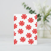 Carte Postale Motif de fleurs abstraite (Debout devant)