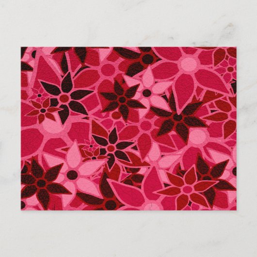 Carte Postale Motif de fleurs d'art Abstrait #5 (Devant)