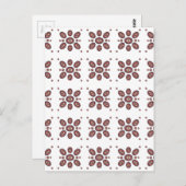 Carte Postale Motif de fleurs Mandala (Devant / Derrière)