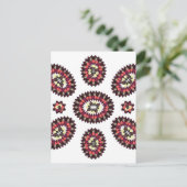Carte Postale Motif de fleurs Mandala (Debout devant)