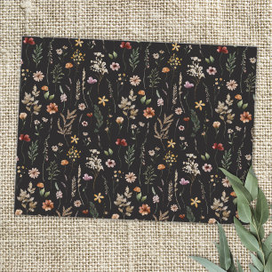 Carte Postale Motif de fleurs sauvages florales jolies aquarelle