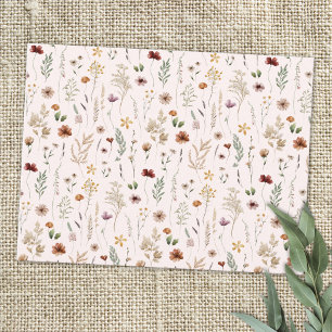 Carte Postale Motif de fleurs sauvages florales jolies aquarelle