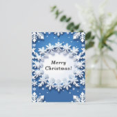 Carte Postale Motif de flocon de Noël (Debout devant)