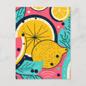 Carte Postale Motif de fond abstrait de citron (Devant)