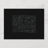 Carte Postale Motif de formules mathématiques (Devant)