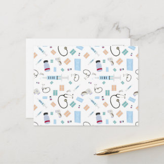 Carte Postale Motif de fournitures médicales pour médecins de so