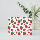 Carte Postale Motif de fraises (Debout devant)