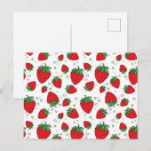 Carte Postale Motif de fraises (Devant / Derrière)