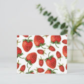 Carte Postale Motif de fraises (Debout devant)