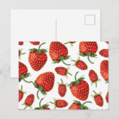 Carte Postale Motif de fraises (Devant / Derrière)