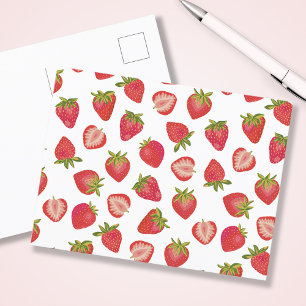 Carte Postale Motif de fraises