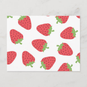 Carte Postale Motif de fraises