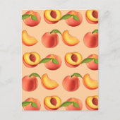 Carte Postale Motif de fruit de pêche (Devant)