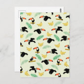 Carte Postale Motif de fruit d'oiseau toucan (Devant / Derrière)