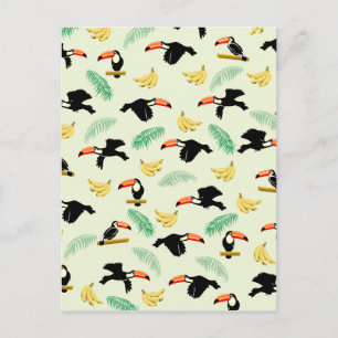 Carte Postale Motif de fruit d'oiseau toucan
