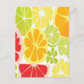 Carte Postale Motif de fruits d'agrumes (Devant)