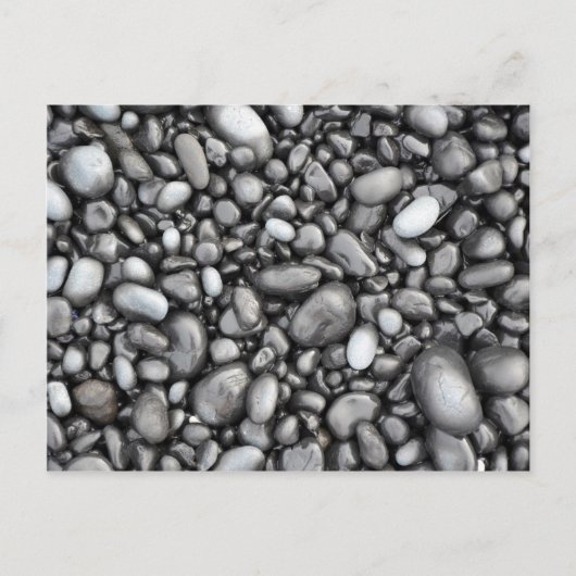 Carte Postale Motif de galets de lave noire (Devant)