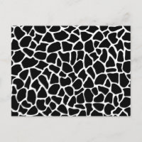 Motif de girafe Poster de animal noir et blanc